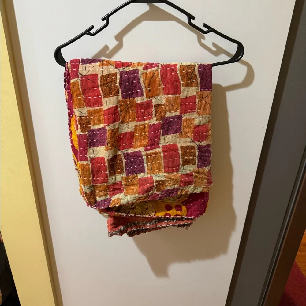 Colorful Patchwork Kantha Quilt - Picture 1 of 6